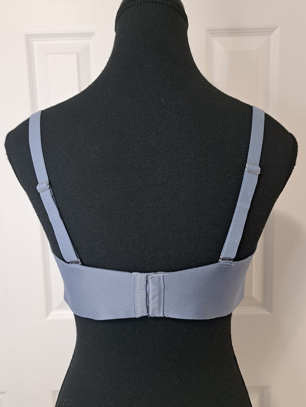 La Vie En Rose Lace Bra Womens Size 38D Blue Gray Adjustable Strapless Feminine - Picture 5 of 13